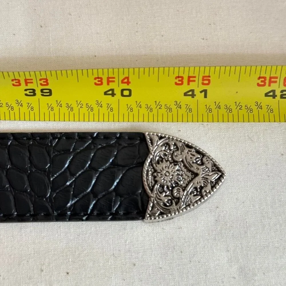 y2k style american western boho black snakeskin reptile belt
